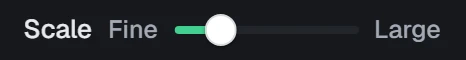 Scale in the app, set to 40 px