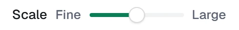 Scale in the app, set to Large: 90 px