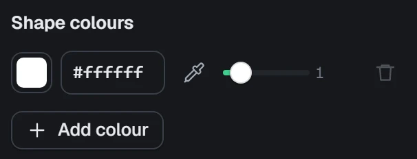 Black and white on brand in the app, set to White