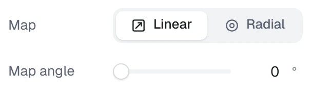 Colour by position in the app, set to Linear, 0°