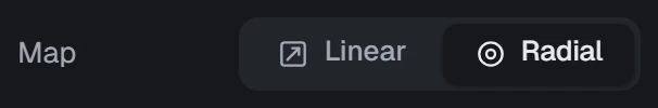 Colour by position in the app, set to Radial
