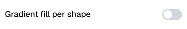Gradient fill per shape in the app, set to Off