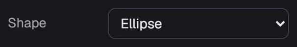 Fill shape in the app, set to Ellipse