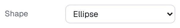 Fill shape in the app, set to Ellipse