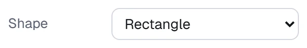 Fill shape in the app, set to Rectangle, rounded
