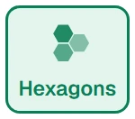 Shape in the app, set to Hexagons