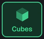 Shape in the app, set to Cubes