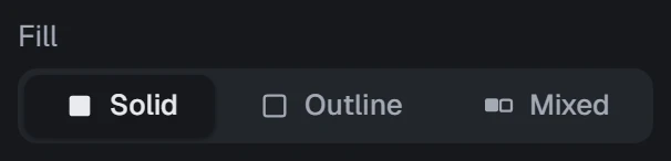 Fill in the app, set to Solid