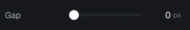 Gap in the app, set to 0 px