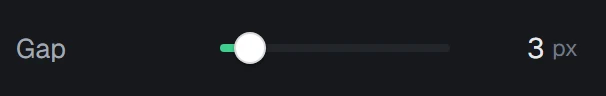 Gap in the app, set to 3 px