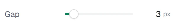Gap in the app, set to 3 px