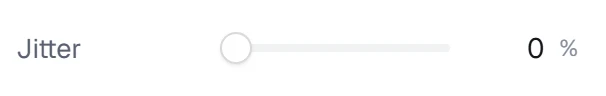 Jitter in the app, set to 0%