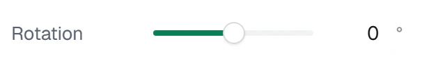 Rotation in the app, set to 0°