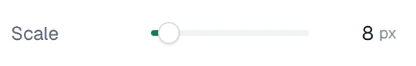 Line spacing in the app, set to 8 px