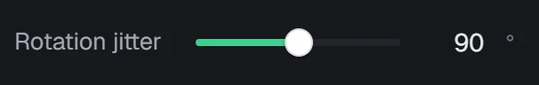 Rotation jitter in the app, set to 90°