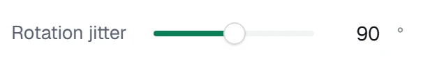 Rotation jitter in the app, set to 90°