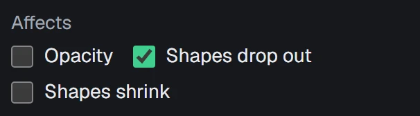 Affects in the app, set to Density