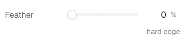 Feather in the app, set to 0