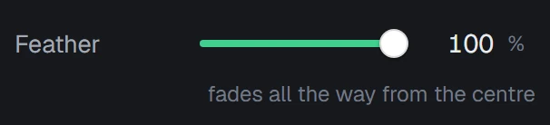 Feather in the app, set to 1